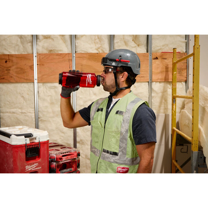 Milwaukee PACKOUT 34 Oz Bottle with Chug Lid, Red, large image number 11