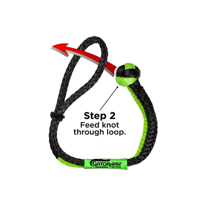 Bubba Rope 3/8 Inch NexGen PRO Gator-Jaw Synthetic Soft Shackle, Red and Black, large image number 3