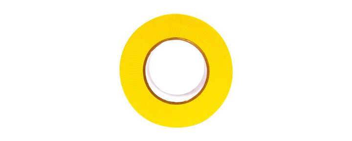 Aramsco 72 mm x 55 m x 7.5 mil Pressure Sensitive Yellow Poly Film Tape
