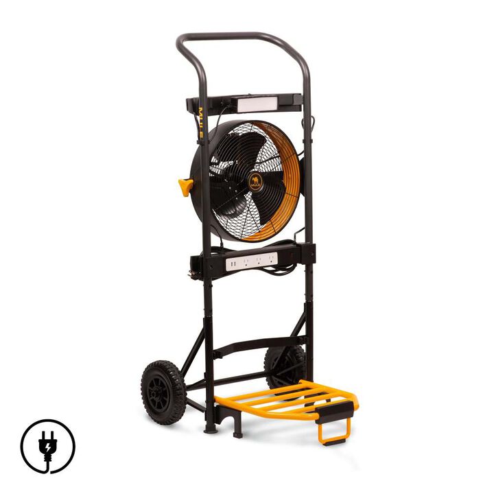 Mule 2500 Cfm 0.52A 3 Speed Corded Mobile Workshop Fan