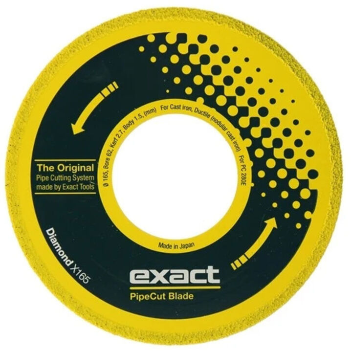 Exact Tools X165 6-1/2 Inch Continuous Rim Diamond Blade for Ductile and Cast Iron, large image number 0