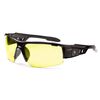 Ergodyne Skullerz Dagr Safety Glasses Yellow Lens with Black Frame, small image number 1