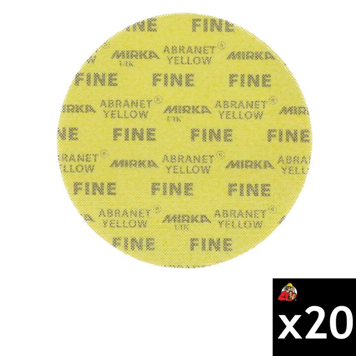 Mirka ABRANET YELLOW 9 Inch Fine Abrasive 20 Pieces