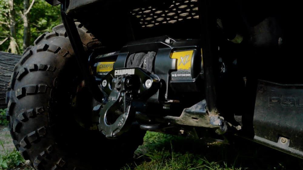 Champion Power Equipment XL 3500 lb ATV/UTV Synthetic Rope Winch Kit, large image number 10