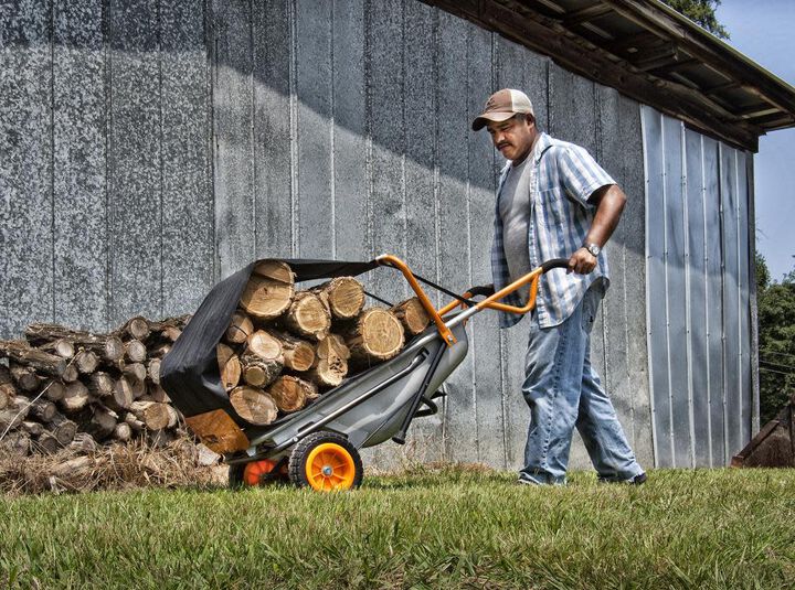 Worx Aerocart Wheelbarrow Firewood Carrier, large image number 3