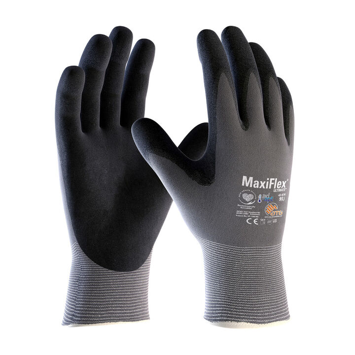 Protective Industrial Products Gloves Gray MaxiFlex Ultimate AD-APT Nylon/Elastane 2X 12 Pairs of Gloves