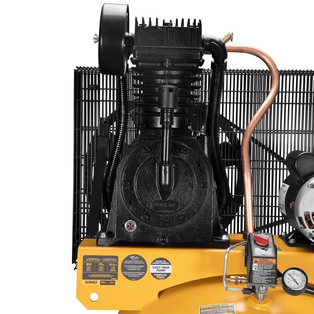 DEWALT 80 Gallon Vertical Two Stage 5.0 HP 175 PSI Stationary Air Compressor, large image number 6