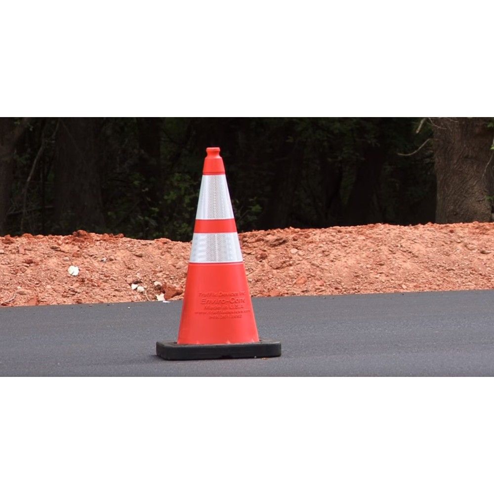 Vizcon Orange 28in Enviro-Cone with Collars & 10 lbs Rubber Base, large image number 2