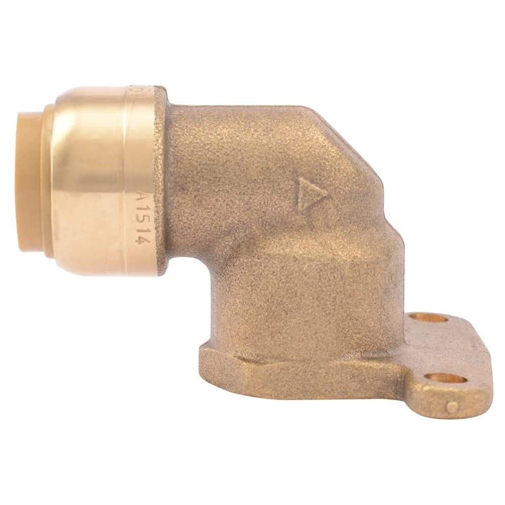 Sharkbite 1/2in x 1/2in FNPT Brass 90 Deg Angle Hy Ear Elbow, large image number 2