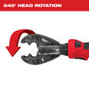 Milwaukee M18 FORCE LOGIC 6 Ton Linear Utility Crimper with BG-D3 Jaw and Cutting Jaws, small image number 5
