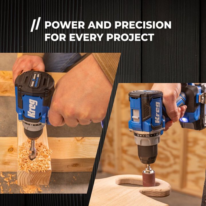 Kreg 20V Ionic Drive 1/2 Inch Compact Drill 1/4 Inch Compact Impact Driver & 7-1/4 Inch Circular Saw (Bare Tool) Bundle, large image number 5