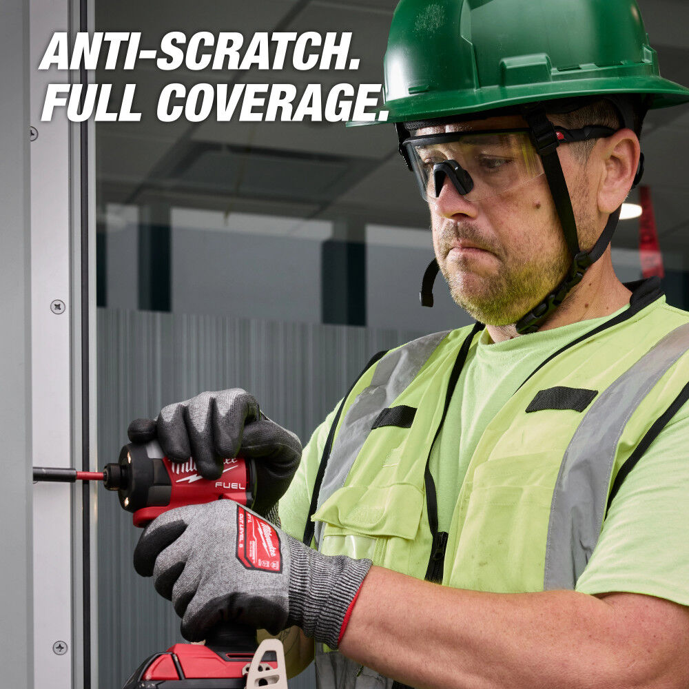 Milwaukee Wrap Around Safety Glasses Clear Anti-Scratch Lenses, large image number 5