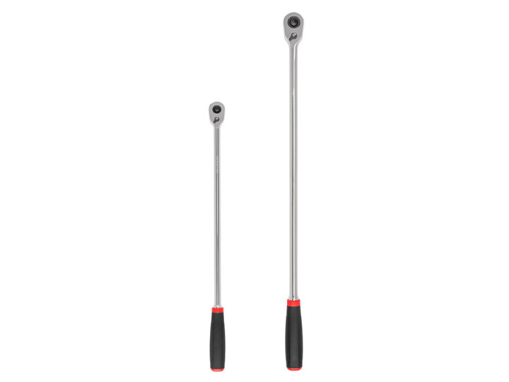 Tekton 3/8, 1/2 Inch QR Comfort Grip Extra-Long Ratchet Set, (18, 24 Inch)