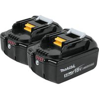 Makita 18V LXT 18V 5Ah Lithium Ion Power Tool Battery Pack with Fuel Indicator (2 Pack)