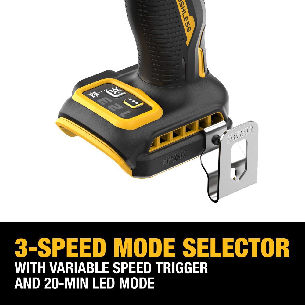 DEWALT 20V MAX XR 3-Speed 1/4 Inch High Torque Impact Driver Kit, large image number 9