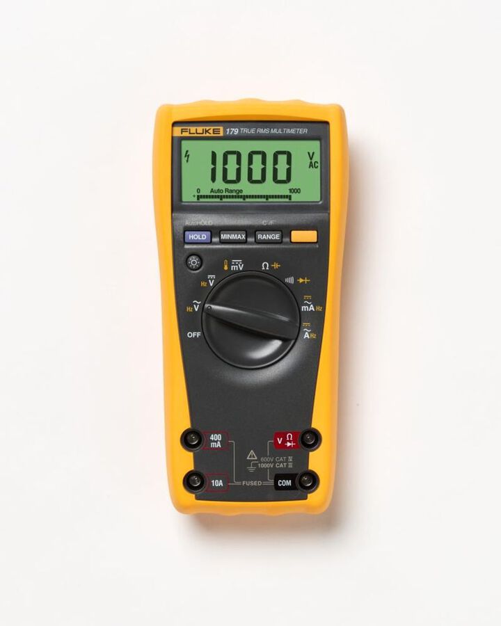 Fluke TRMS Multimeter with Backlight & Temperature