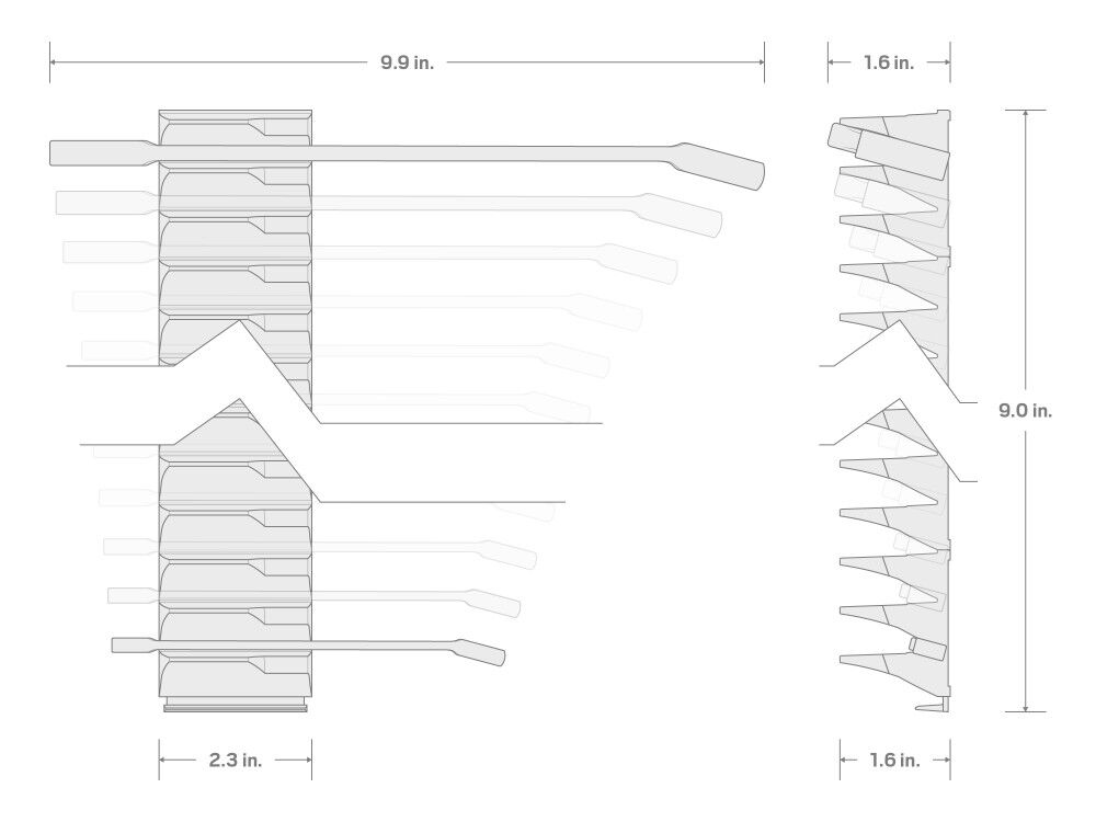 Tekton Combination Wrench Set, Modular Organizers, 11 Piece (1/4-3/4 Inch), large image number 7