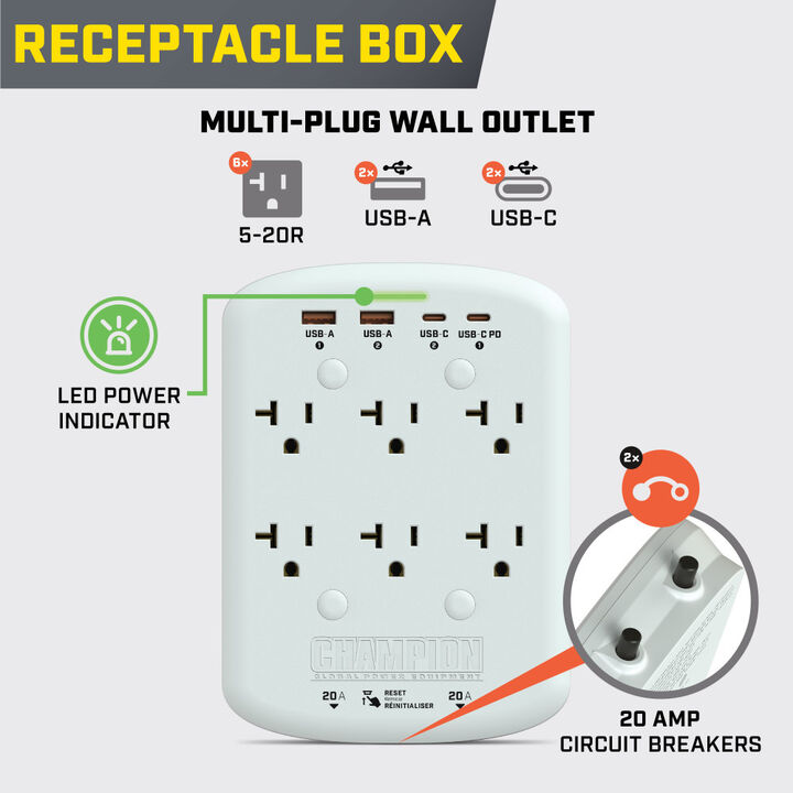 Champion Power Equipment 30-Amp Through Wall Generator Kit with Weather-Resistant Power Inlet Box, large image number 4