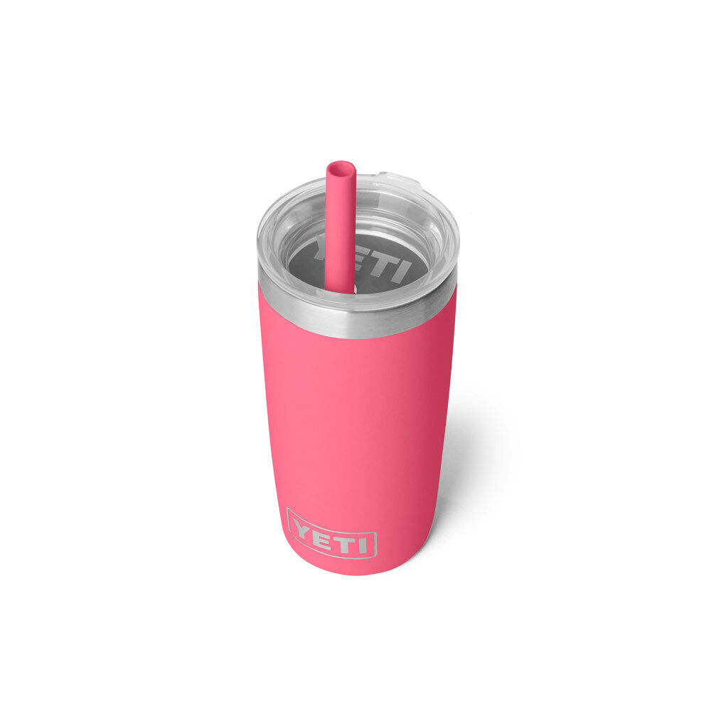 YETI Rambler Jr 10 Oz Tumbler with Silicone Straw Lid Tropical Pink, large image number 3