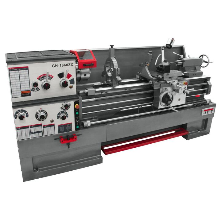 JET Gear Head 16 x 60 ZX Lathe with Newall DP700 DRO Installed