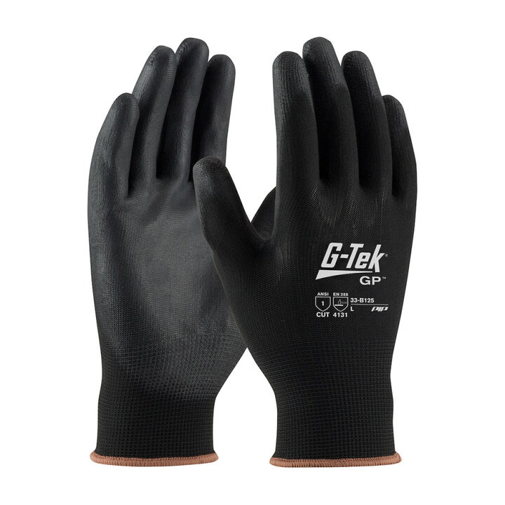 Protective Industrial Products Gloves Black G-Tek Seamless Knit Nylon Blend Medium 12 Pairs of Gloves