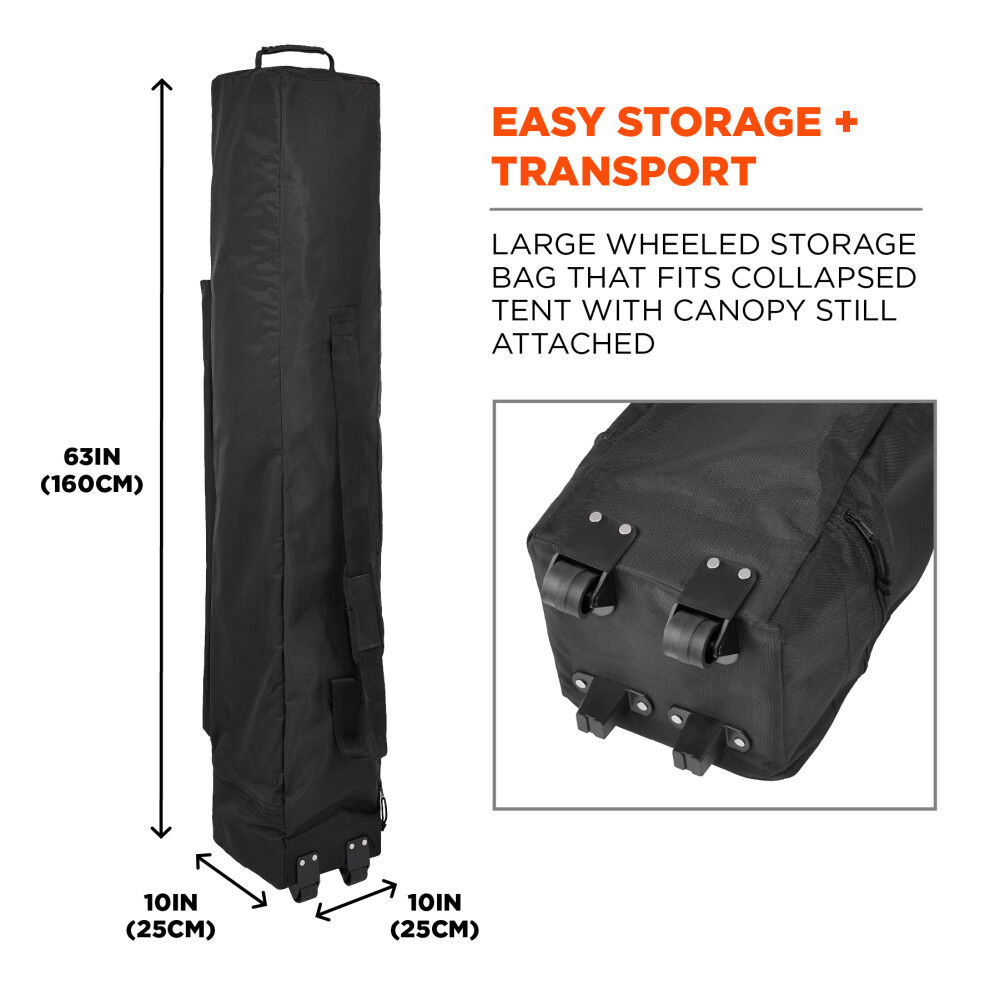Ergodyne 10 Ft x 10 Ft Heavy Duty Pop-Up Tent Blue, large image number 5