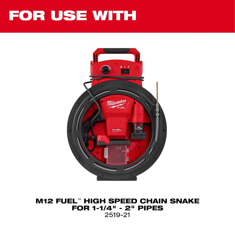 Milwaukee 1/4 Inch x 35 Ft. Chain Snake Cable, large image number 2