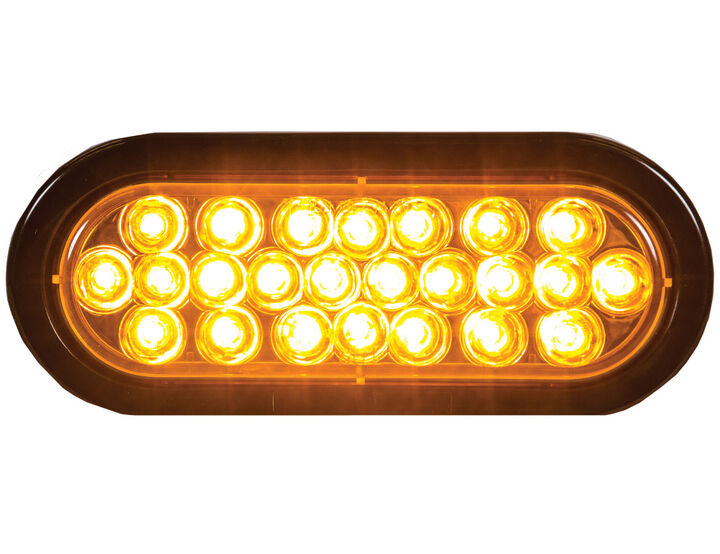 Buyers Products Company 6 Inch Amber Oval Recessed Strobe Light With 24 LED