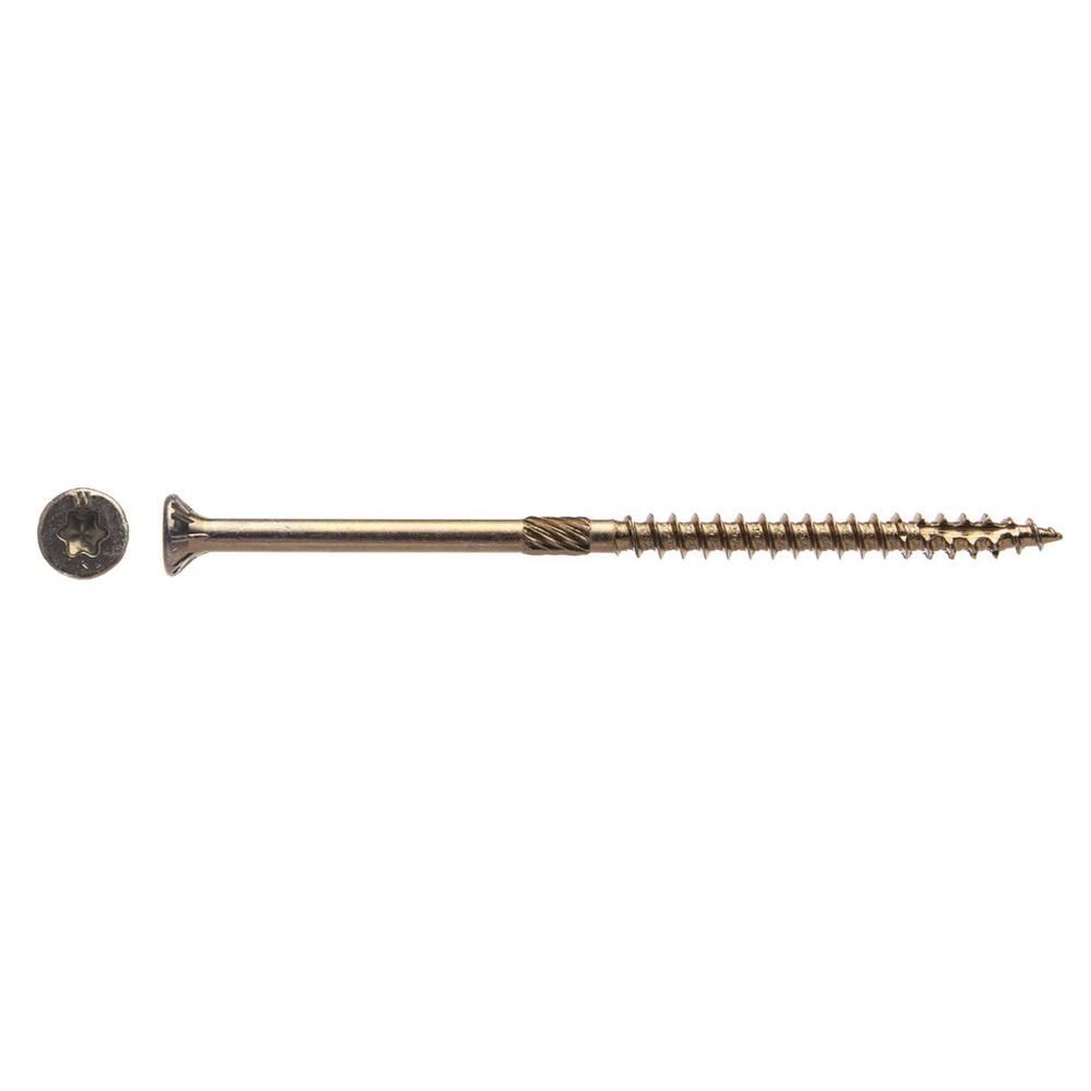 Western Builders Supply 4 In. Zinc Coated Flat Head Gold Interior Structural Wood Screw, large image number 1