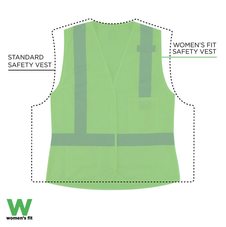 Ergodyne GloWear 8210HLW-S Class 2 Womens Vest Hi-Vis Lime 2XL, large image number 5