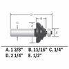 Bosch 1 3/8in x 11/16in Carbide Tipped Cove and Bead Router Bit, small image number 5