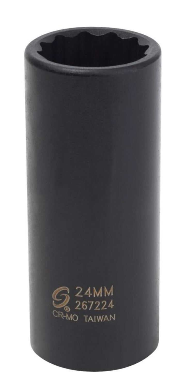 Sunex 1/2 Inch Drive 24mm 12 Point Deep Impact Socket