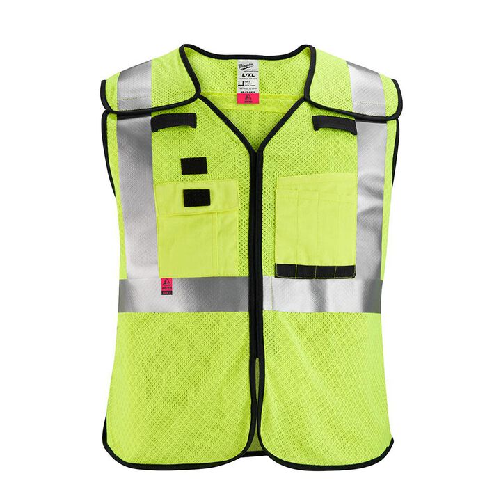 Milwaukee High Vis Safety Vest Class 2 Breakaway AR/FR Cat 1, swatch