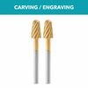 Dremel 1/4Inch (6.4mm) High Performance Rotary Carving Bit, 2 Pieces, small image number 3