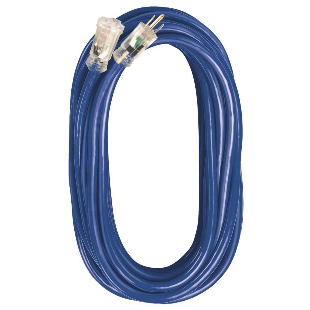 Voltec 100 Ft. 12/3 SJTW UG Extension Cord Blue, large image number 1
