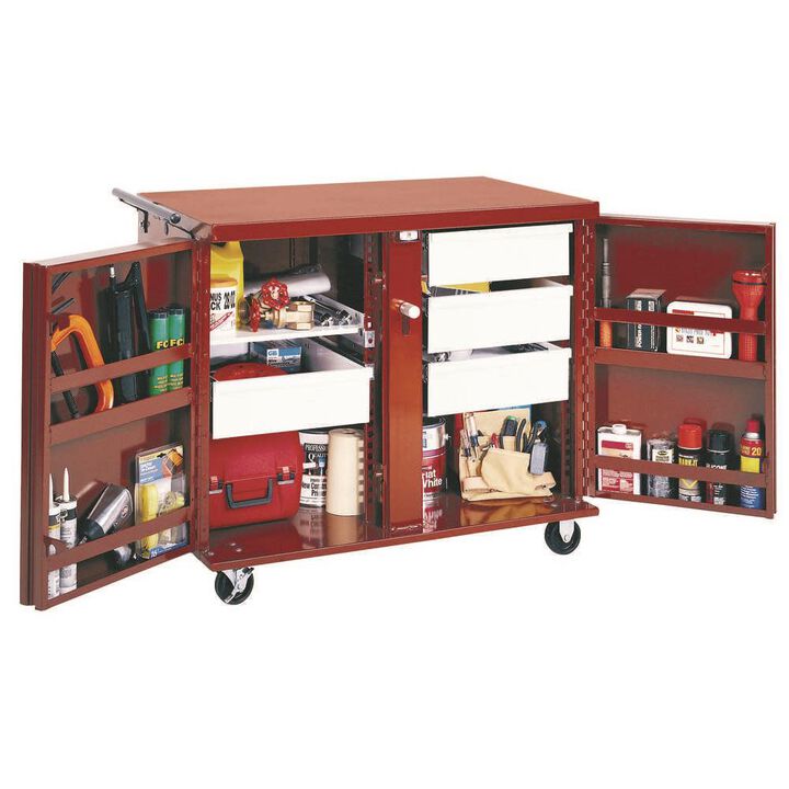 Crescent JOBOX Rolling Work Bench 6 Drawers 1 Shelf 6in Casters