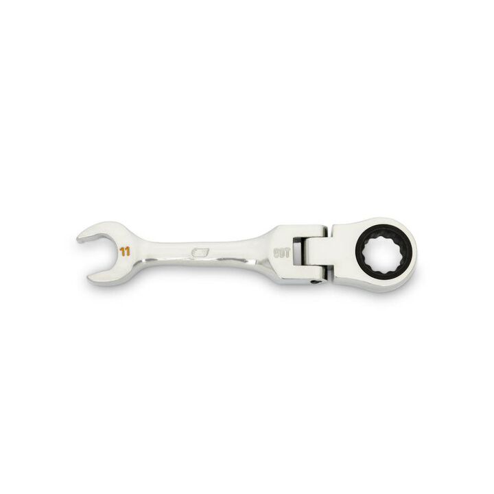 GEARWRENCH 11mm 90-Tooth 12 Point Stubby Flex Combination Ratcheting Wrench