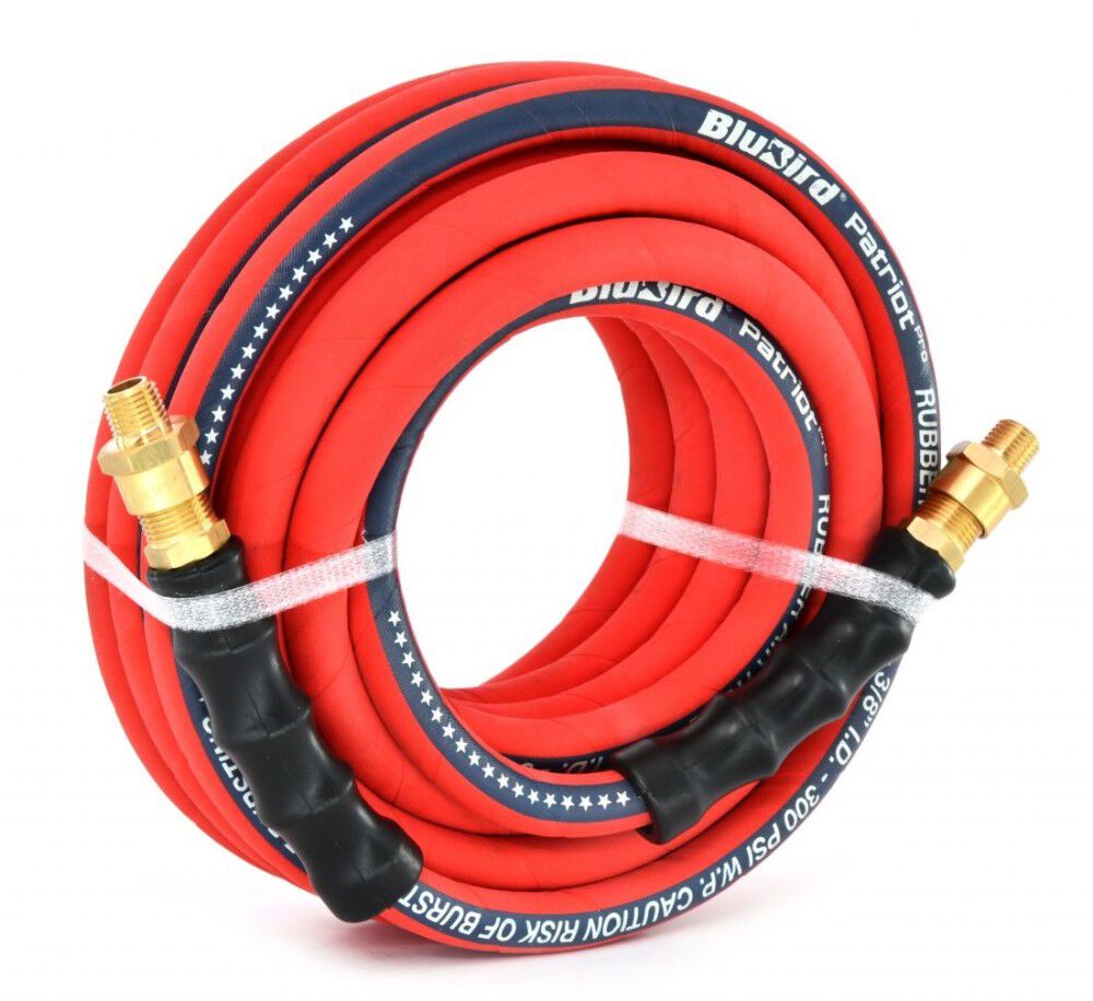 BluBird 3/8 Inch X 25 Ft. Patriot Pro Rubber Air Hose Assembly, large image number 4