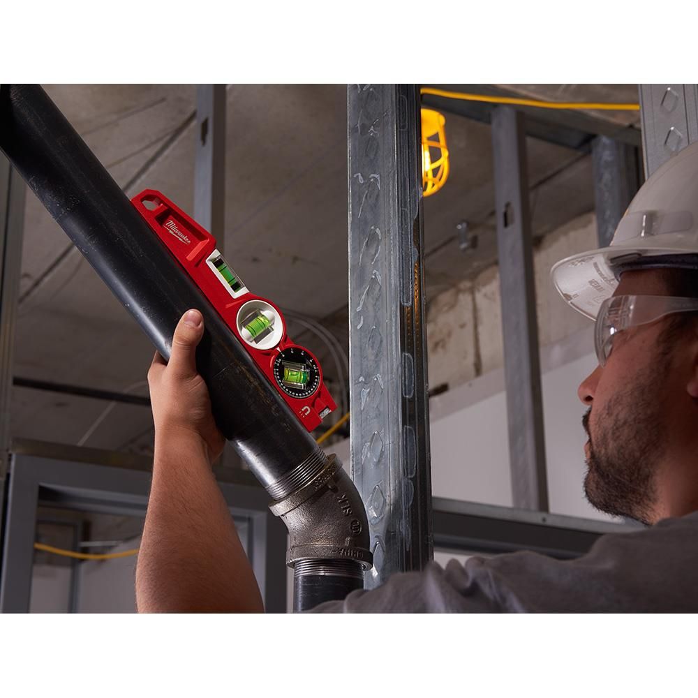 Milwaukee 10 in. Die Cast Torpedo Level with 360 Degree Locking Vial, large image number 6