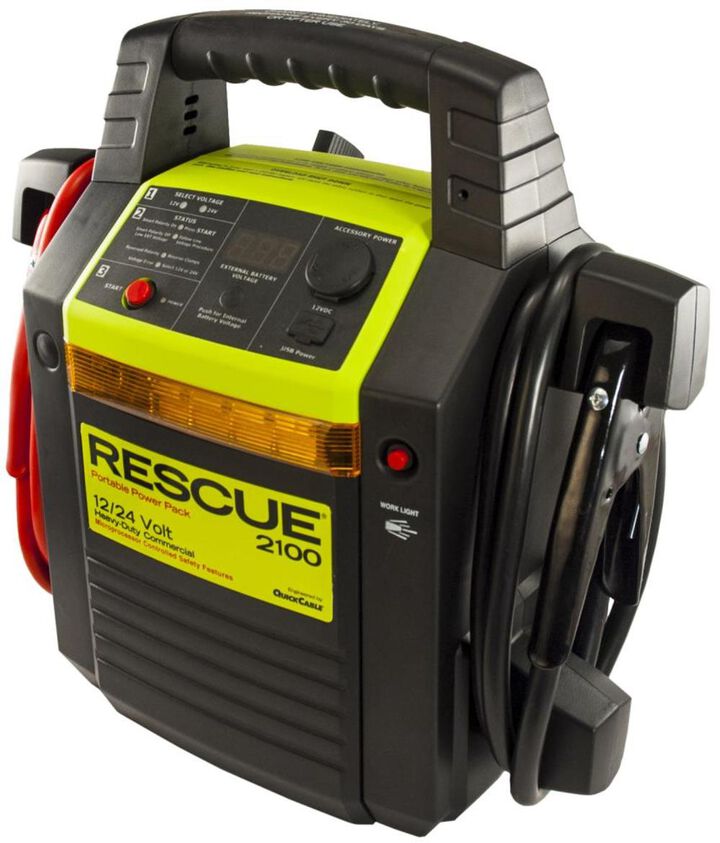 Quick Cable 12/24V 400 Amp 2 gal Cable with Light RESCUE Booster Pack with 62 In. Cables, large image number 1