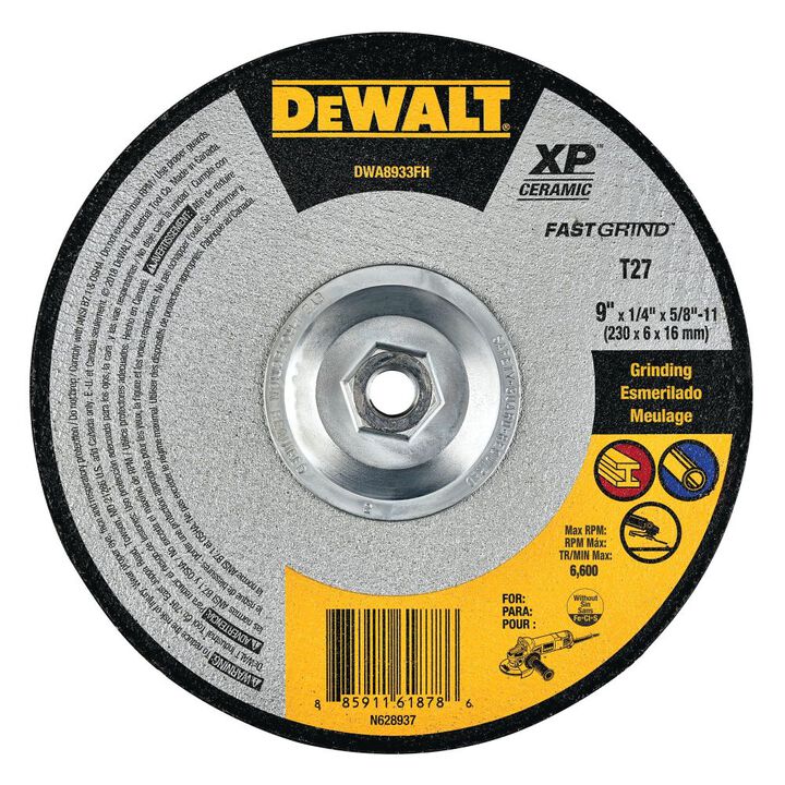 DEWALT XP Ceramic Grinding Wheel 9 X 1/4 X 5/8-11