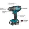 Makita 18V LXT Lithium-Ion Compact Cordless 1/2in Driver-Drill Kit (1.5Ah), small image number 4
