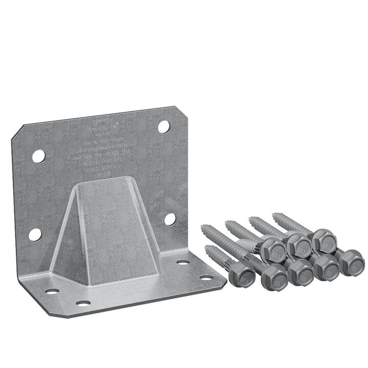 Simpson Strong-Tie 14 Gauge Zinc Galvanized Hurricane Gusset Angle Kit with Screws, large image number 0