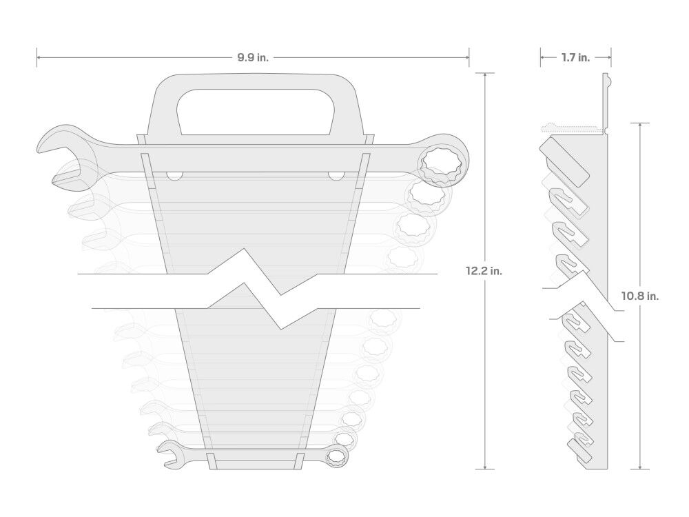 Tekton Combination Wrench Set with Holder, 14-Piece (6-19 mm), large image number 7