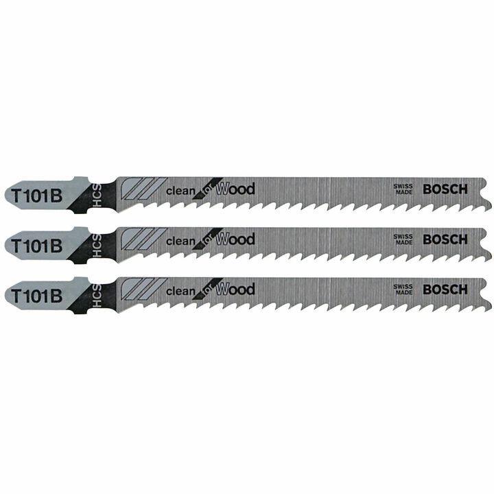Bosch Jig Saw Blades 3pc 4in 10V TPI Clean for Wood T Shank