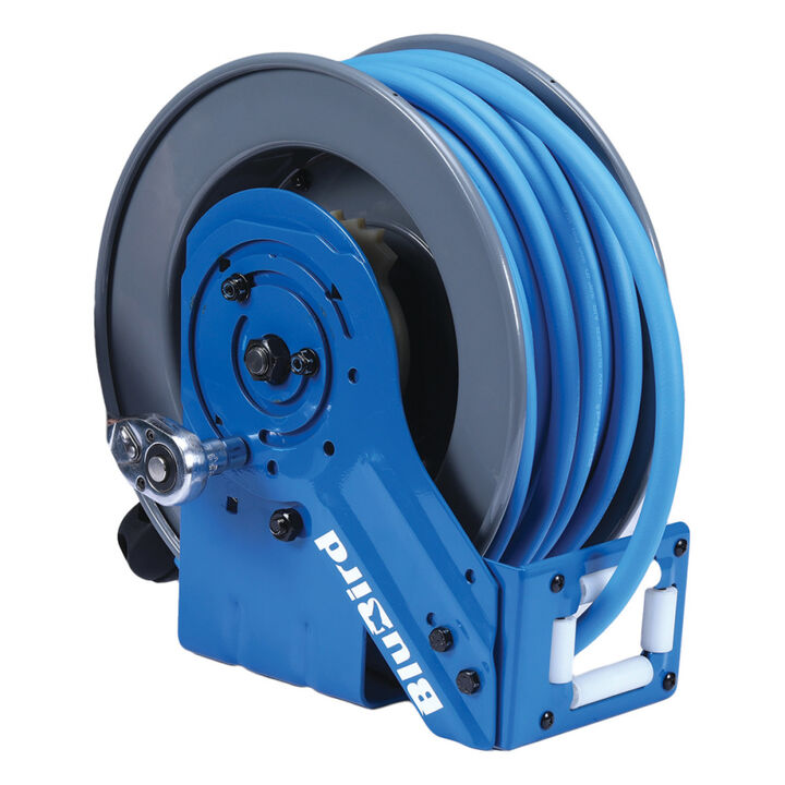 BluBird 3/8 Inch x 50 Ft. Steel HD All-In-One Air Hose Reel Assembly