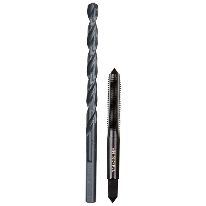 Milwaukee 1/4 in -28 NF Straight Flute Plug Tap & #3 Drill Bit