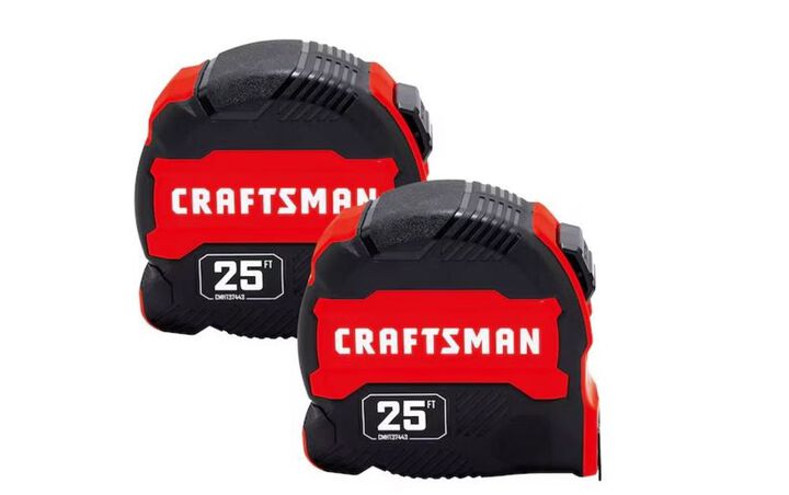 CRAFTSMAN Compact Easy Grip 25 Foot Tape Measure, 2 Pack