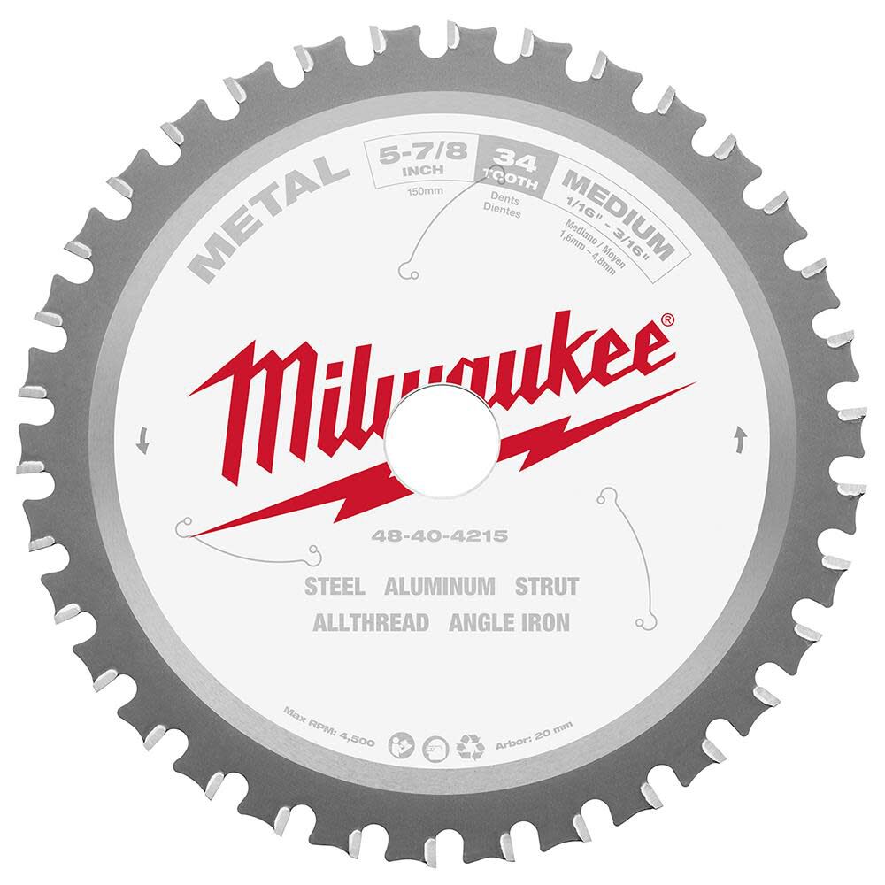 Milwaukee 5-7/8 Inch Metal Cutting Circular Saw Blade Bundle, 5 Pieces, large image number 6