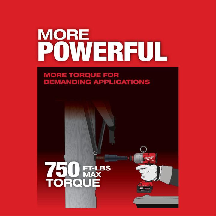 Milwaukee M18 FUEL 7/16inch Hex Utility High Torque Impact Wrench with ONE-KEY Reconditioned (Bare Tool), large image number 3